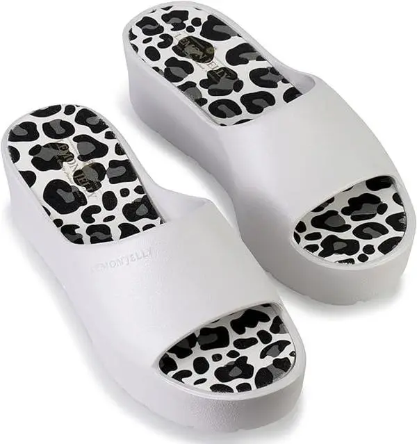 Lemon Jelly Women's Platform Sandals - Cute Water-Friendly Comfort Wedges for the Beach or Casual Wear - Super Lightweight Slip-On Flip Flops for Ladies - Versatile, Chunky Summer Slides Shoe Footwear Girl Walking Shoes