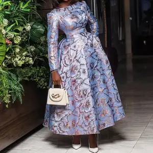 Women’s Spring/Summer 2025 New Dresses – O-Neck Floral Print Pleated Dress, High-Waist, Party Wear, Casual, Elegant, Sexy, Lightweight