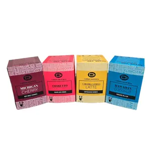 Coffee Beanery Variety Full-Size Ground Coffee and Pods Bundles - Amaretto, Hawaiian Coconut, Michigan Cherry, Caramel Vanilla Latte, Mackinac Island Fudge, Hazelnut, Blueberry Cobbler, Chocolate Raspberry - No Sugar