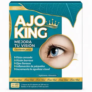 Ajo King Vision Support Capsules Eye Health Formula with Vitamins & Herbal Blend for Blurry Vision Dry Eyes and Visual Clarity 60 Capsules