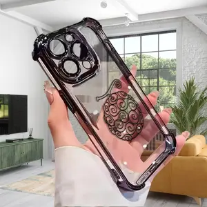 O-One  L-Luffy S-Shanks Pattern Aesthetic Electroplated TPU Casing For iPhone 17 Air 16 15 14 13 12 11 Pro Max Plus  Four Corners Anti-Fall Transparent Soft Silicone Gift Shockproof Protection Anti-Drop Protective Protector Phone Cases Shell Cover