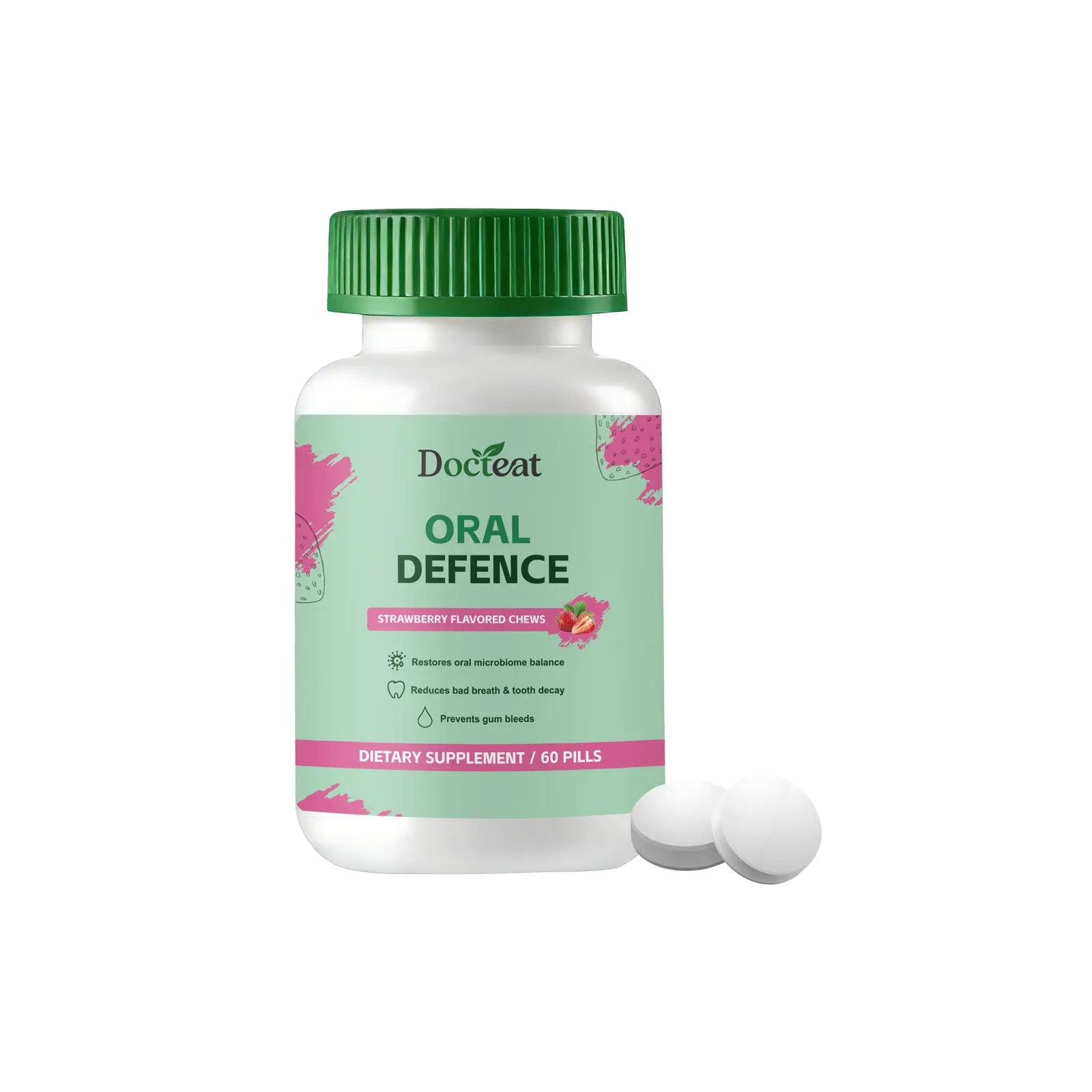 Oral Defense – Oral Probiotic Supplement for Microbiome Balance, Fresh Breath, Gum Health & Daily Oral Care Support, 60 Chewable Capsules