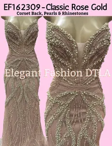 ✨ Elegant Fashion✨ Classic Rose Gold Pearls & Rhinestones