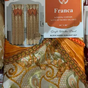 Window curtain with attached valance 3 pè $100