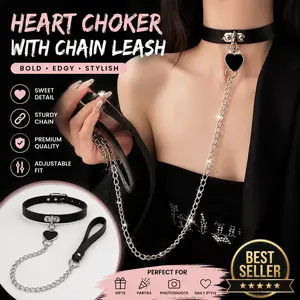 Y2K Heart Choker Necklace for Daily Wear & Photos