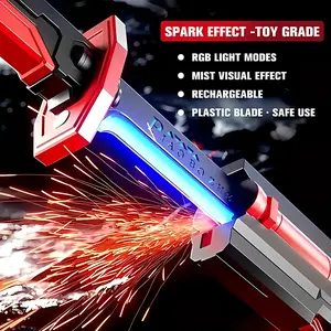 In Stock FS Spark Edition Cyberpunk SparkBlade Lightsaber Toy with Sound & Fog, Eight-Color Streaming Light Effect, Type-C Rechargeable for Rave, Cosplay & Display Perfect Easter Gift
