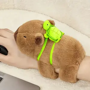 1pc Capybara Plush Snap Bracelet — Soft Plush Toy, Cute Animal Gift for Friends, Interactive Design
