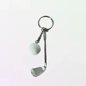 Golf Club and Ball Cute Keychain for Dads - Stylish Design with Keyring and Golf Club, Perfect for Sports Lovers car key summer style fidget keychain funny keychain live keychains table decoration everyday use