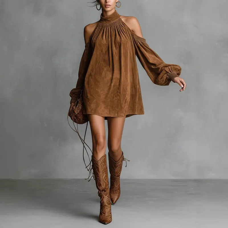 cold shoulder midi dress - TikTok Shop