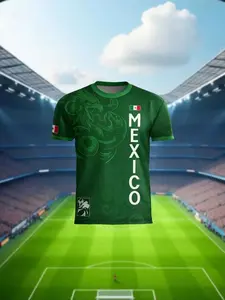 Men's Football Jersey 3D Print T-Shirt, Soccer Shirt, Spring & Fall Sports Training Short Sleeve, Casual Club Practice Top, Fitted H-Type