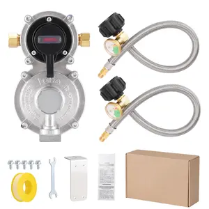 2-Stage Auto Changeover RV Propane Regulator 2 Tank LP Gas Regulator for RVs
