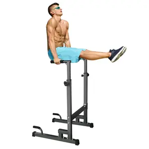 Power Multi-Function Dip Station Adjustable Height Upper Body Equipment for Home Gym