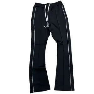 Rebel - Track Stacked Flare Pants - Black - 470 570