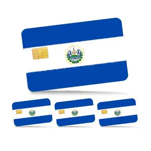 El Salvador Flag Credit Card Sticker Cover - Vinyl Laminated Stickers Debit Card Skin - Bandera Magna
