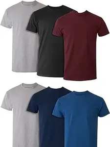 Men's Pocket Undershirt Pack, Cotton Crew Neck T-Shirt, Moisture Wicking Tee, Assorted 6-Pack