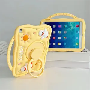Case For IPad 9 8 7th Generation Air 2 3 4 5 10.9 2022 Mini 7 6 5 4 3 2 1 Pro 11 Kids Cute 3D Cartoon Duck Tablet Stand Cover