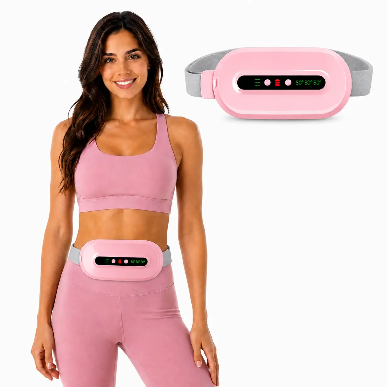 2026 Latest Portable Cordless Heating Pad for Period Cramps, Fast Heat Electric Belly Wrap with 3 Heat Settings & 3 Massage Modes, Menstrual Comfort Warmer Gift for Women & Girls