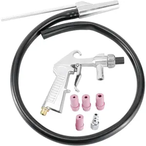 Tool Kit for Rust Remove Sand Blasting Air Siphon Feed Gun Sand Suction Pipe 4Pcs Ceramic Nozzle Tips 1pc Steel Nozzle