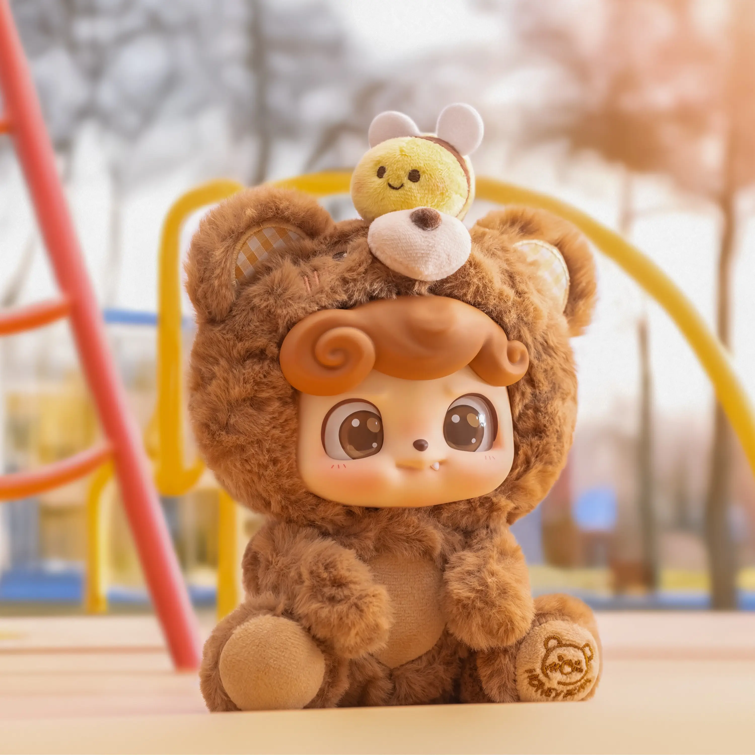 Q.Kid Animal Preschool Plush Blind Box Ship From US - For Bag Pendant or Keychain - Soft, Comfortable, Ideal Keychain pop Animation Series Bear TOY