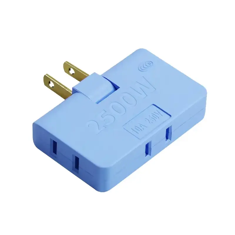 3 Port 180 Degree Rotatable US Plug Socket Converter US Extension Plug Multi-Plug Portable Electrical Plugs Travel Power Adapter BAPPSUS