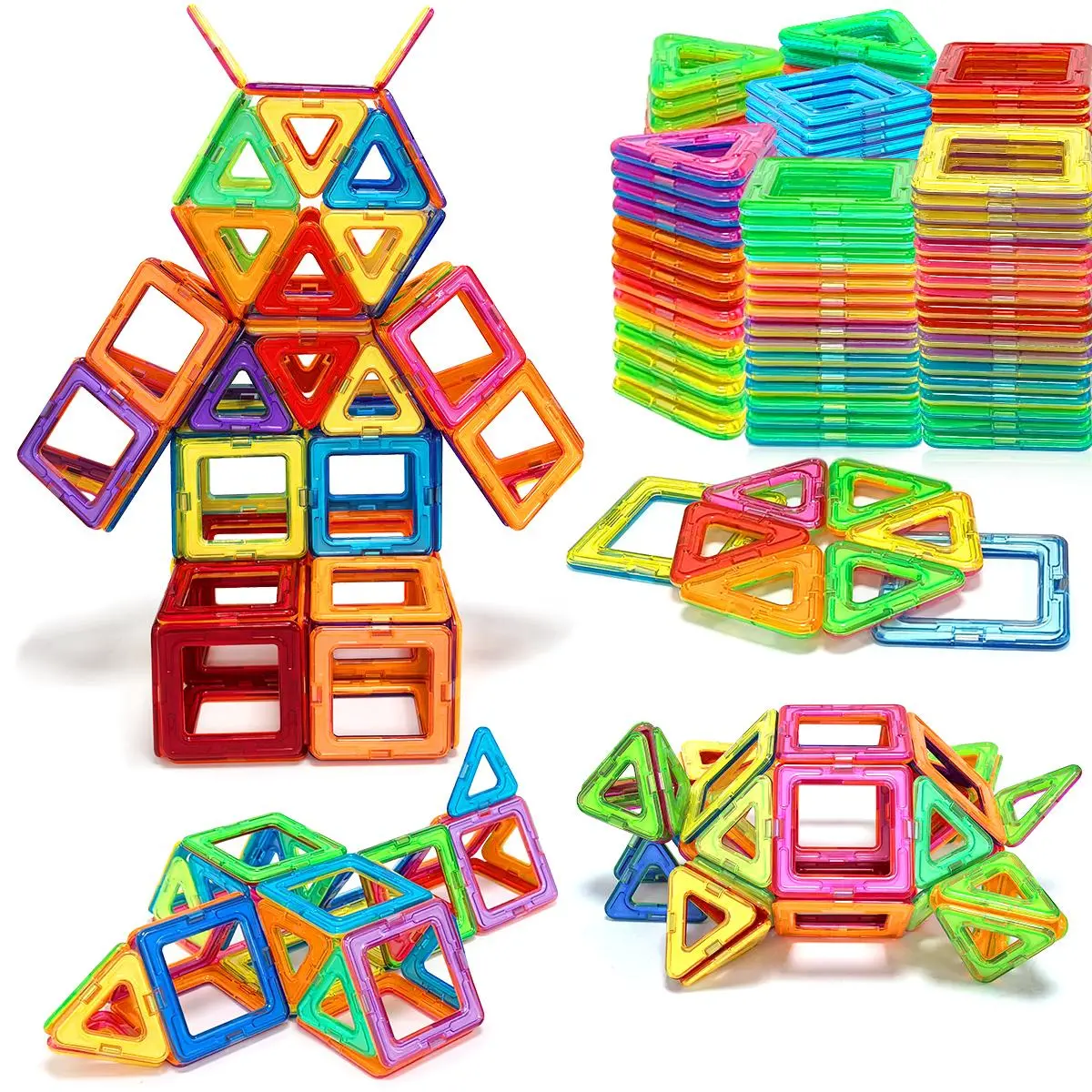 Random Color Tiles Magnetic Building Blocks, Stem Magnetic Blocks ...