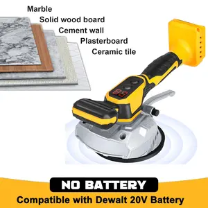 Tile Vibration Leveling Machine Compatible with Dewalt 20V Li-ion Battery, Battery NOT Included, With 8 Adjustable Speed, Suction Cup, Digital Display for Floor Tile Wall