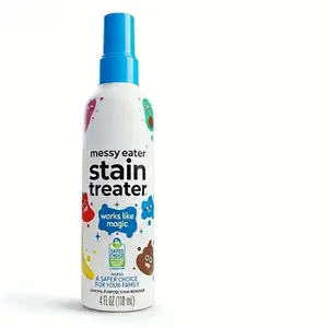 Messy Eater Stain Treater Spray - 4oz Stain Remover - Newborn & Baby Essentials - No Dry Cleaning Food, Grease, Coffee Off Laundry, Underwear, Fabric