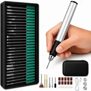 Engraving Pen for Metal, Wood, Glass, Plastic, Cordless DIY Etching Tool, 5 Variable Speed, Rechargeable 31Bits Craft Kit Gifts for Teens Adults Beginners