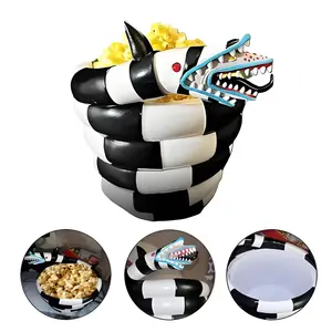 Fun Popcorn Bucket Sandworm Bucket, Horror Halloween Popcorn Bowl Collectibles Decoration Horror Theme Collectibles-ABSW