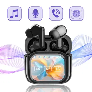 Bluetooth 5.4 Earbuds with Smart LED Touch Screen,ANC Noise Cancelling,Hi-Fi Stereo Sound,Long Battery Life,In-Ear Earphones for Office,Sports,Study,Wireless Earbuds