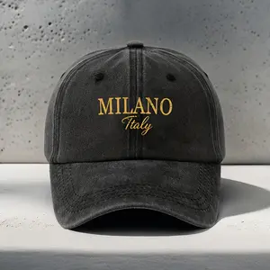 Vintage Men's Baseball Cap MILANO Letter Print, Outdoor Cycling Fishing Casual Hat