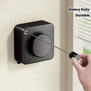 Invisible clothesline, no punching, balcony, bathroom, retractable clothesline, indoor and outdoor household wire rope drying rack