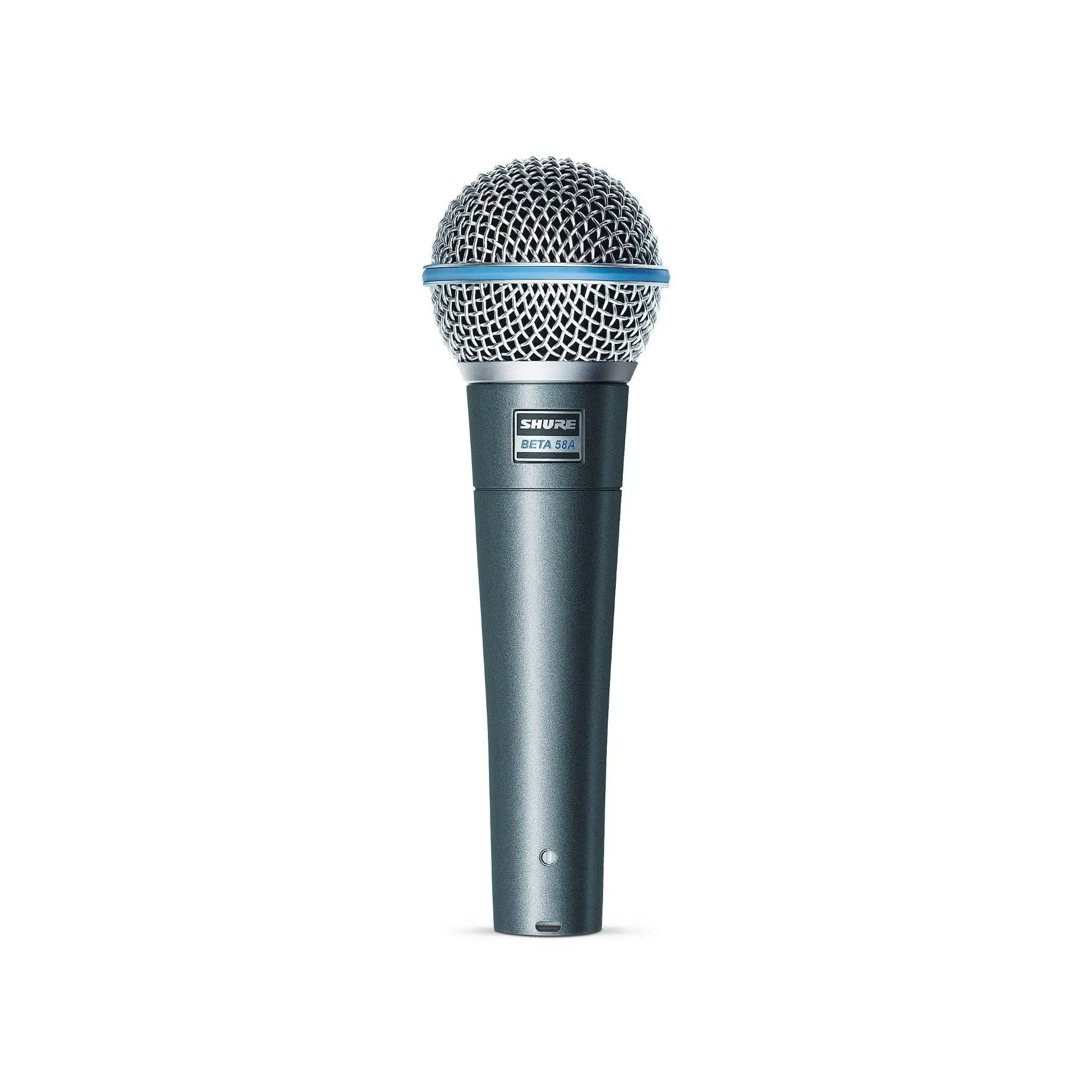 Shure BETA 58A Unidirectional Handheld Rugged Vocal Microphone - Single-Element Supercardioid Dynamic Mic for Live Performance, Recording, Includes A25D Adjustable Stand Adapter, 5/8-3/8 (Euro) Thread Adapter, Mesh Storage Bag, Feedback-Resistant, Neodymi