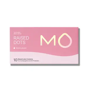 MO 2080 Dotted Condoms, Intensify Every Move, Clean Formula for Sensitive Skin, Natural Latex, 10 Count