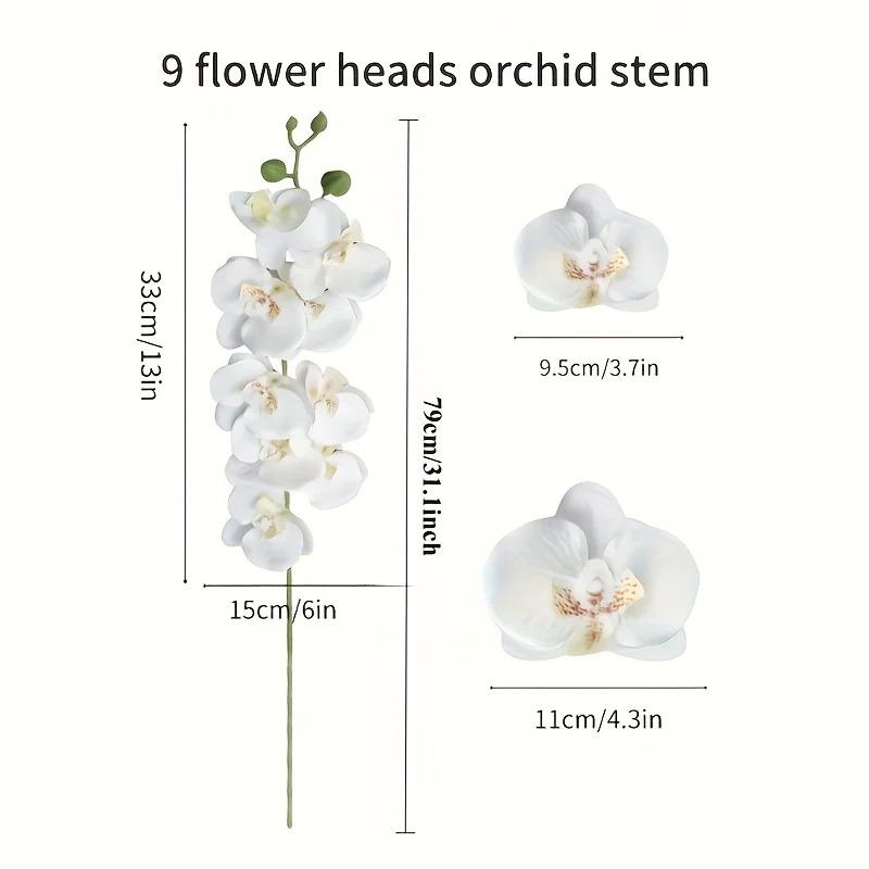6pcs 9-Head Artificial Orchids, Featuring a Realistic Dendrobium Stem. with a Height of 31 Inches