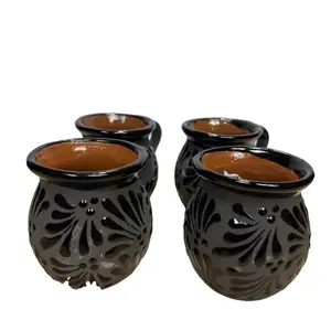 Traditional Cup for Hot Chocolate, Coffe or Tea Handcrafted Lead Free Black Color