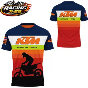 KTM Racing Team High Quality Soft Breathable Lightweight Fabric Premium Comfort Tee Polyester, KTM Fan Graphic Tee, Motocross Racing Streetwear Graphic Shirt, Gift for Dirt Bike Fans