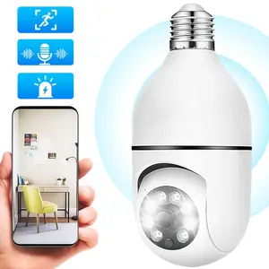 Home Monitor E27 Light Bulb Camera, Human Detection Target Tracking, Color Night Vision, Stable 2.4G WiFi, Easy Plug Install, Baby Room Indoor Protection Camera