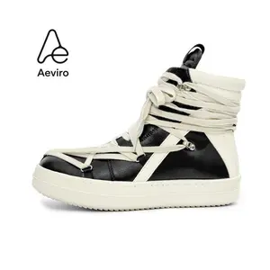Aeviro Enjoy Life Unisex Black Two-layer Cowhide Five-pointed Star Rivet Casual Sneakers with Height-increasing Design for Men & Women Running Closed Training Trainer Runner Sports Shoes Walking Shoes Footwear Boy Athletic cowgirl boots fur boots