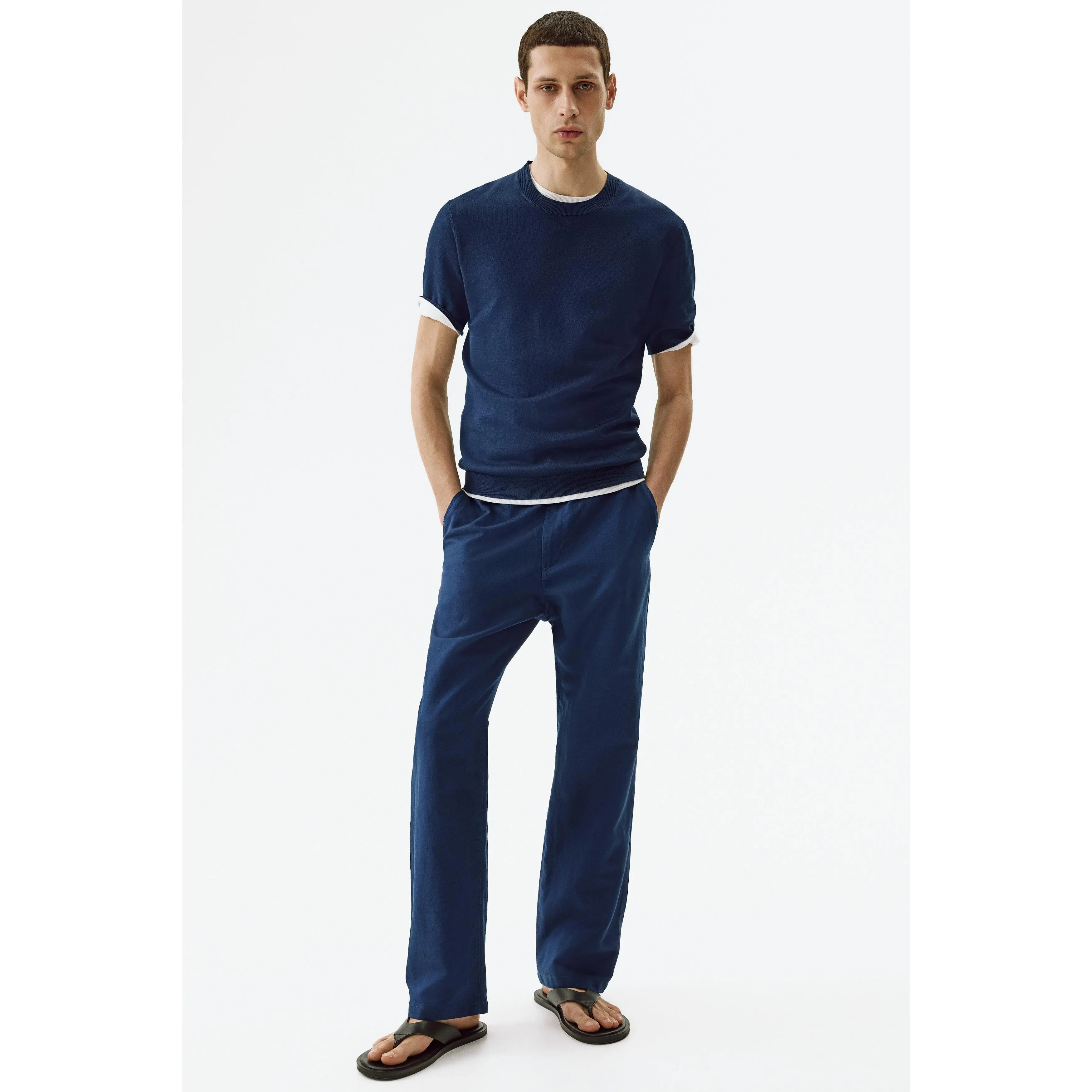 H&M Regular Fit Linen-blend trousers