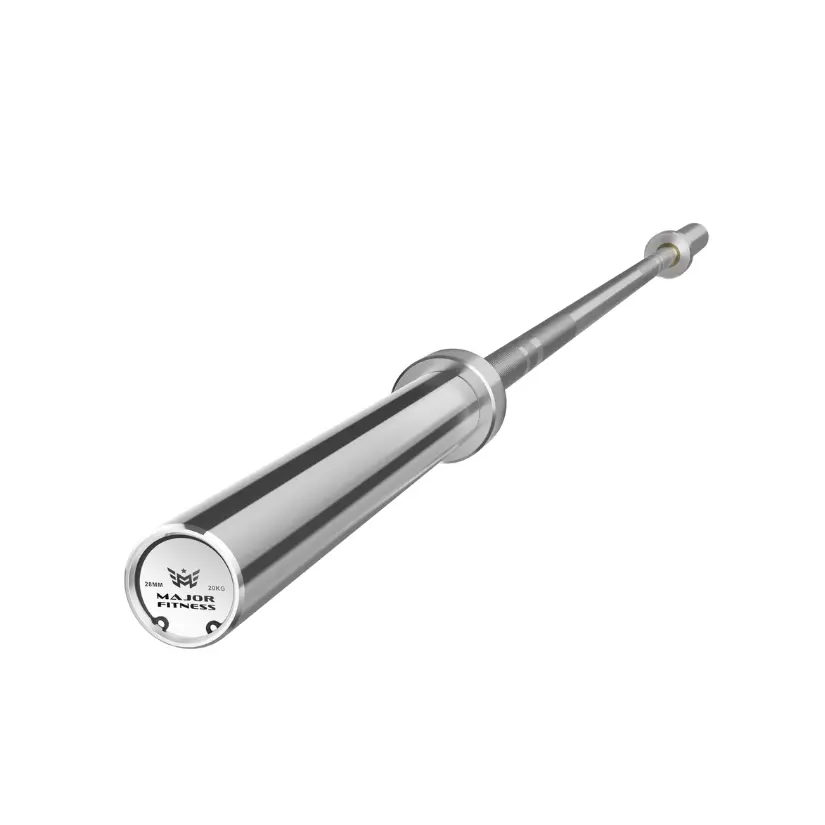 Major Fitness 7FT Olympic Barbell Bar – 750 lb Capacity (Silver)
