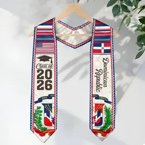 Dominican Graduation Stole 2026, Dominican Graduation Sash, Class of 2026 V Shape National Country Stole