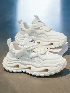 Chunky Platform Men's Sneakers Breathable Mesh Dad Shoes Height Increasing Casual Trainers