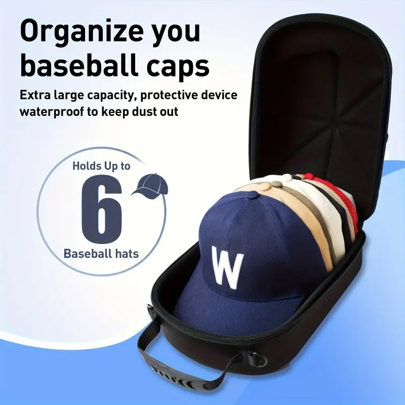 Hard Shell Hat Storage Bag, Portable Storage Bags — Durable EVA Material Travel Carry Case with Secure Snap Closure and Sturdy Handle, Protecting Hats from Damage, Suitable for Outdoor Travel and Home Use, Portable Organizer