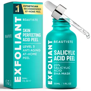 Beautiste Clinical Grade Exfoliating Peeling Solution 20% BHA Salicylic Acid - Intensive Face Peel for Smoother Skin, Instant Reveal Pore Control & Skin Brightening, Facial Exfoliator Skin Peel Serum for Gentle Skin Repair  - Chemical Peel Skincare 30ml