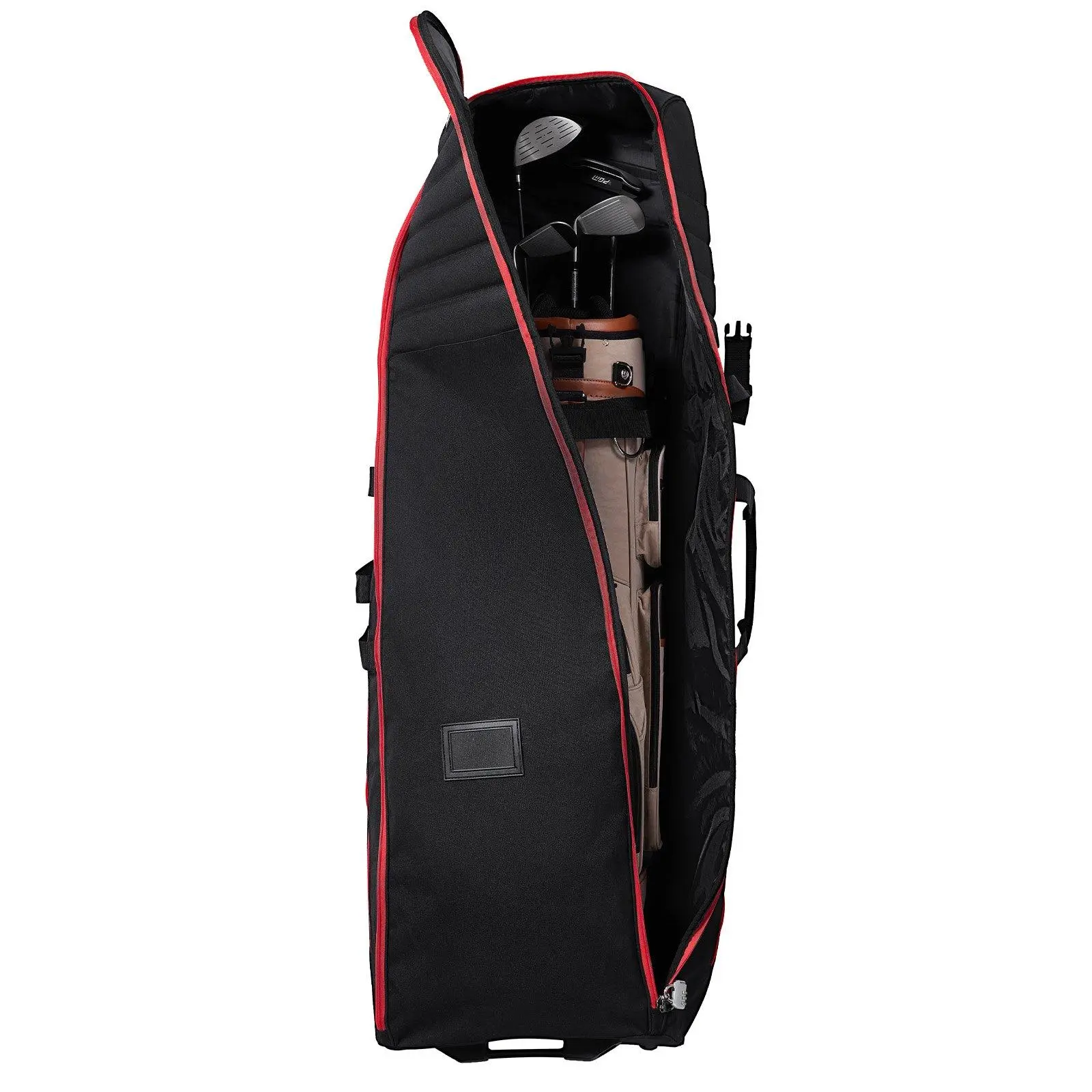 Rolling Golf Club Travel Bag, Heavy Duty 1000D Nylon Luggage Case for Airline Travel, Waterproof and Foldable with Padded Protection, Golf Clubs, Wheels, Multifunctional, U-Shape, Weatherproof, Unisex, Travel Gear
