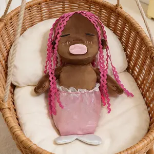 Soft Rebirth Doll Toy for African American Girls, Unisex Birthday Gift, Child Gift, Cuddly Doll Gift, Model 93302, No Battery Required