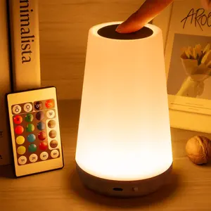 13-Color Touch & Remote-Controlled Table/RGB Lamp ，Featuring Ambient Lighting and a Dedicated Eye-Protection Mode. Ideal for Children's Rooms, Bedside Lighting, Study Rooms, and Desks. Home Decor and an Essential Gift for the Holidays. friendship
