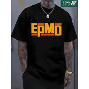 Men'S T-Shirt Made of 100% Featuring EPMD Graphic Print - a Funny And Sporty Short-Sleeve Tee, Lightweight And Breathable with a Round Neck, Regular Fit, Machine Washable, Ideal Gift for Both Men And Women, Especially for Fathers