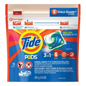 Tide 1670223 16 Count Original Scent Pod Laundry Detergent